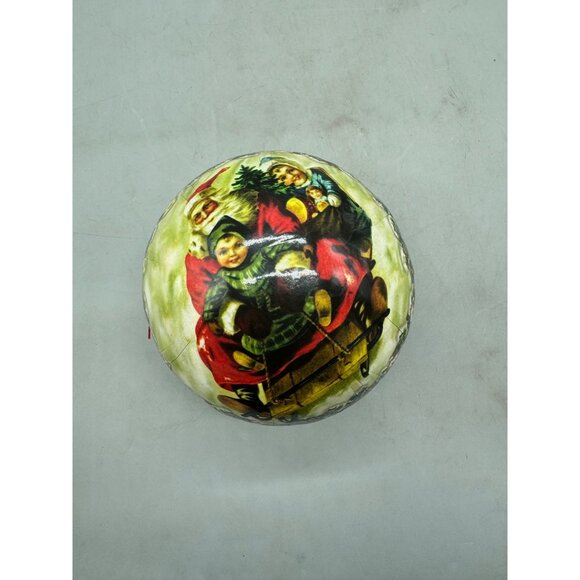 Williams-Sonoma Winter Wonderland Treasure Globe Papier-Mâché Santa kids READ - Picture 9 of 9